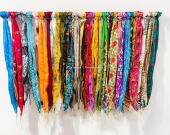 Wholesale 100PC Vintage Silk Sari Sashes: Head Wrap, Neck Tie, Scarf