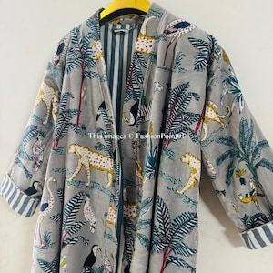 Cotton Velvet Kimono Robe Jackets Dressing Gown, Wedding Velvet Robe Bridesmaid winter kimono Jacket bathrobe Velvet Coat