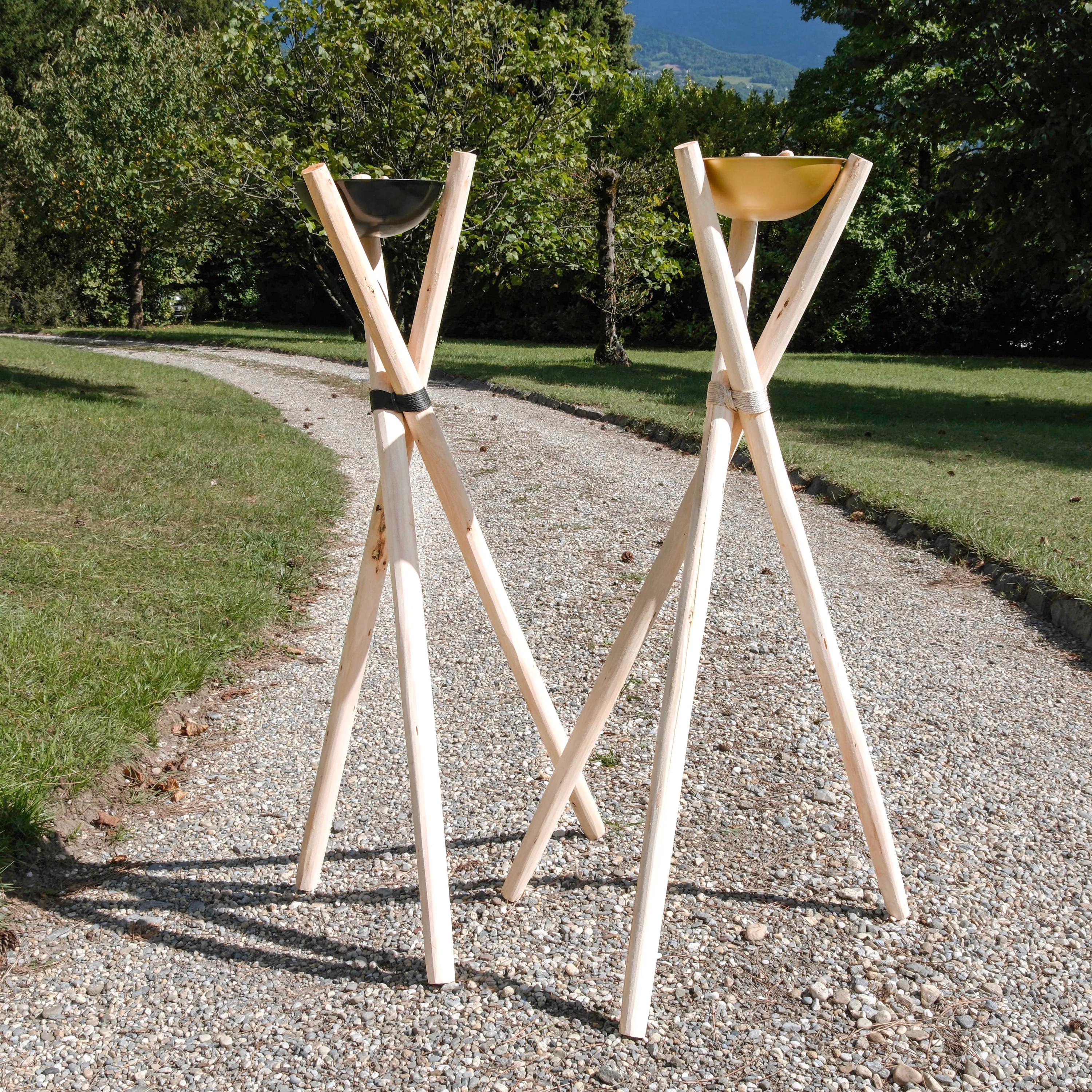 Tripod With Its Outdoor Candle, Boho Chic Torch, Brazier Tripod With Its Outdoor Candle, Boho Chic Torch, Brazier
