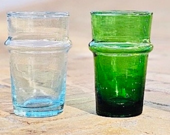 Verres Beldi Bok artisanal,verre recyclé soufflé bouche. Chaque verre unique.