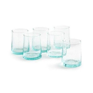 Lot de 6 Verres Beldi coniques transparent, soufflé bouche, artisanal,3 tailles image 3