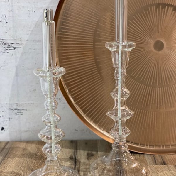 Lampe a huile, bougeoirs, verre moderne, transparent, décoration salon, ambiance cosy