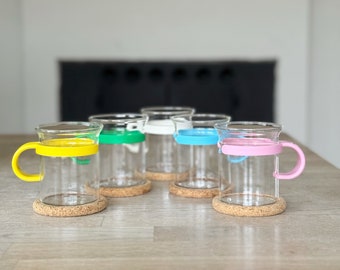 BODUM Tasses en verre Bistro - mélange de couleurs - conçues par Carsten Jorgensen