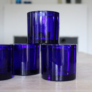 Set of 4 Iittala Marimekko Kivi Glass Votive tealight candle holders