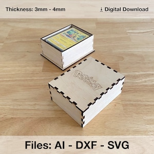 Pokemon Sammelkarten Box / Lasercut Kiste / Sammelkarten-Aufbewahrungsbox [DIGITALE DATEI]