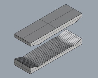 File | DIY Skateboard Press | 9" – 10.25" inches | Powell Steve Caballero Old School Shape | PDF Download | 3D File Download