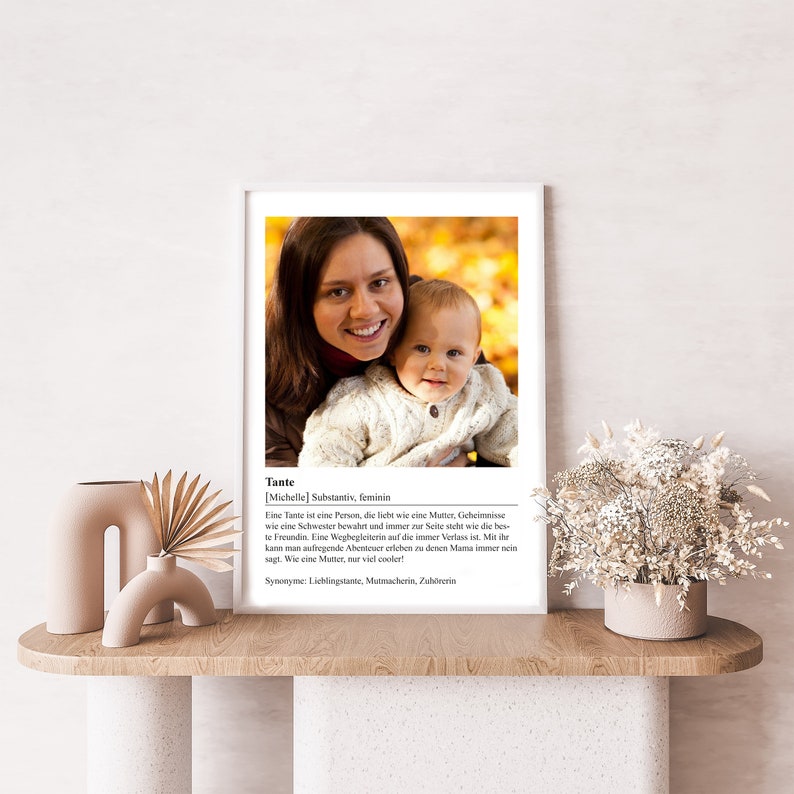 ab 12,95 Euro Personalisiertes Poster Tante Geschenk Definition Tante Geschenk Tante Familie DINA5 DINA4 DINA3 023 Bild 6