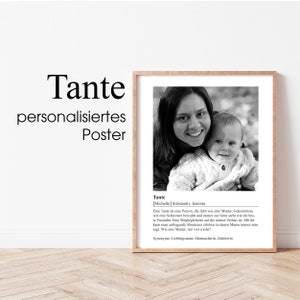 ab 12,95 Euro | Personalisiertes Poster | Tante | Geschenk | Definition Tante | Geschenk Tante | Familie | DINA5 | DINA4 | DINA3 | 023