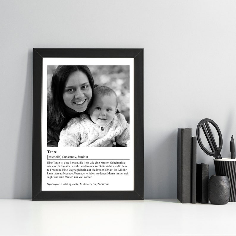 ab 12,95 Euro Personalisiertes Poster Tante Geschenk Definition Tante Geschenk Tante Familie DINA5 DINA4 DINA3 023 Bild 9