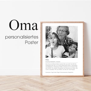 ab 12,95 Euro | Personalisiertes Poster | Oma | Geschenk | Definition Oma | Geschenk Oma | Familie | Definitionsposter Omi | 009