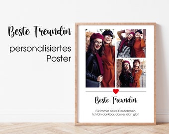 personalisiertes Poster Beste Freundin in DINA4 Hochformat | 016-1