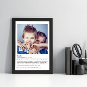 ab 12,95 Euro Personalisiertes Poster Bruder Geschenk Definition Bruder Geschenk Bruder Familie DINA4 Poster Bruderherz 011 Bild 9