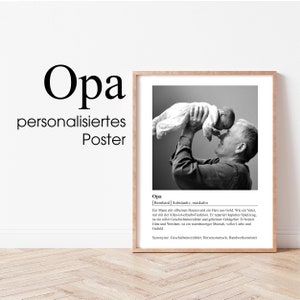 ab 12,95 Euro | Personalisiertes Poster | Opa | Geschenk | Definition Opa | Geschenk Opa | Familie | Definitionsposter | DINA4 | DINA3 | 010