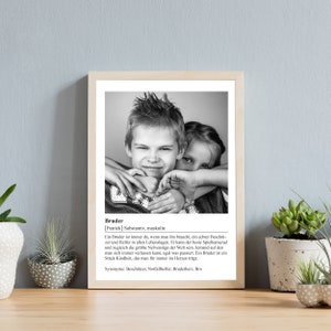 ab 12,95 Euro Personalisiertes Poster Bruder Geschenk Definition Bruder Geschenk Bruder Familie DINA4 Poster Bruderherz 011 Bild 8