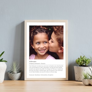 ab 12,95 Euro Personalisiertes Poster Schwester Geschenk Definition Schwester Geschenk Schwester Familie DINA4 Poster 012 Bild 7