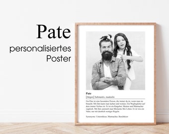 personalisierbares Poster Patenonkel in DINA4 | 040-1