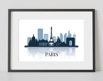 Poster Skyline Paris in DINA4 Querformat | 043-1