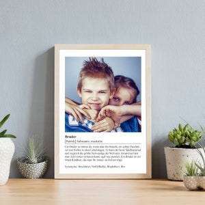 ab 12,95 Euro Personalisiertes Poster Bruder Geschenk Definition Bruder Geschenk Bruder Familie DINA4 Poster Bruderherz 011 Bild 7