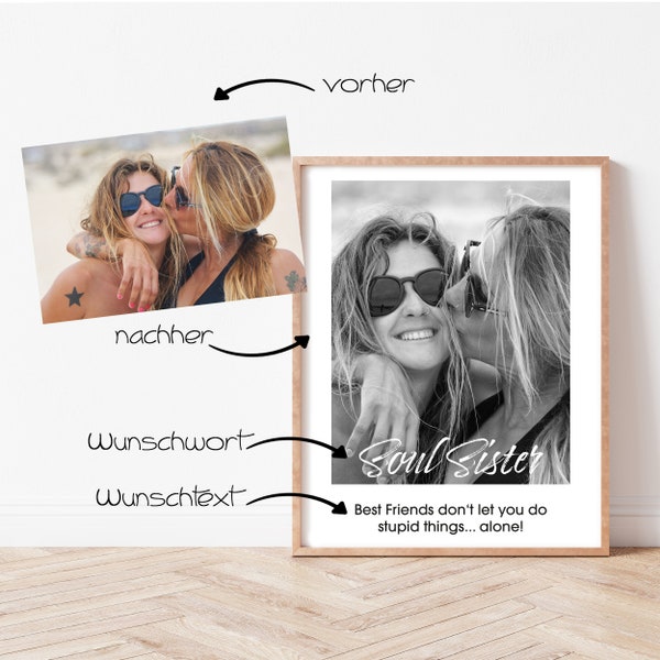 personalisierbares Poster Freundschaft in DINA5 | 003-0