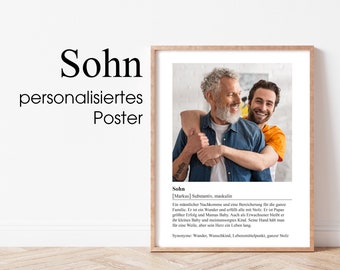 personalisierbares Poster Sohn mit Wunschname in DINA4 | 041-1