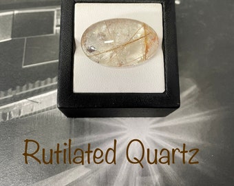 Beautiful Quartz cabochon with inclusions of rutilated and dendrite.100% natural.