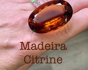 Spectacular and huge natural Madeira Citrine.
