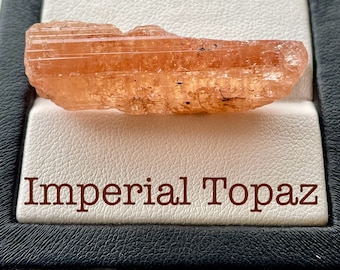 Beautiful natural pink Imperial Topaz crystal.