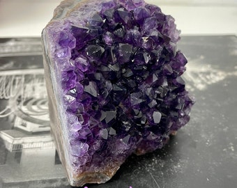 Incredible Uruguayan Amethyst druse.Very saturated color.TOP quality!