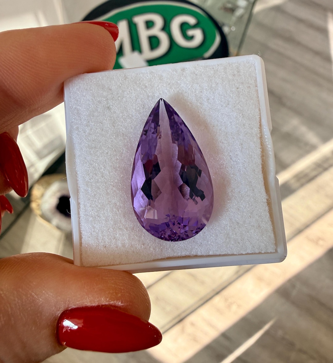 Beautiful Large Amethyst, Drop Cut. - Etsy