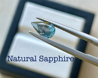 Beautiful natural sapphire, pear cut.