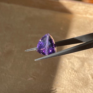 Beautiful pair of brioletted and drilled natural Amethyst. image 6