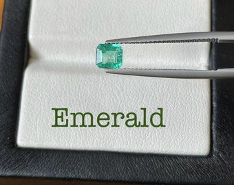 Beautiful natural emerald, octagonal cut. Brazilian emerald.