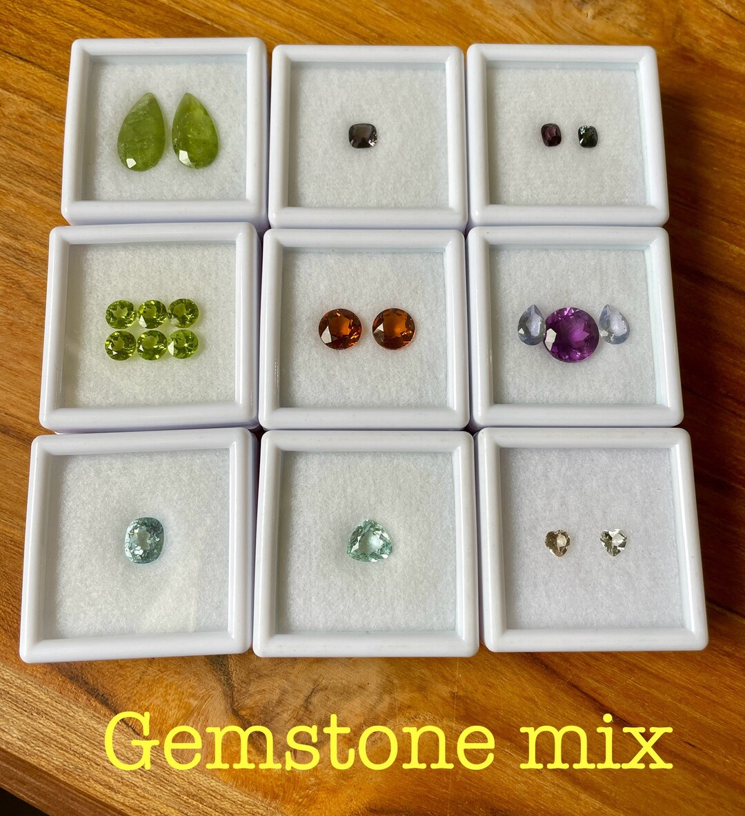 Beautiful Lot of Various Peidot, Citrine, Amethyst, Spinel, Iolite,  Aquamarine and Natural