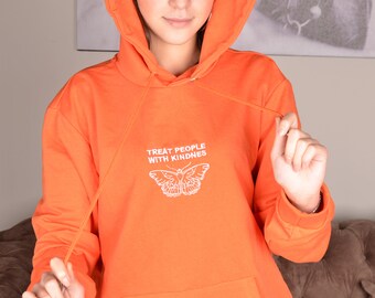 Verwen mensen met Kidness geborduurd sweatshirt, Harry Styles Hoodie