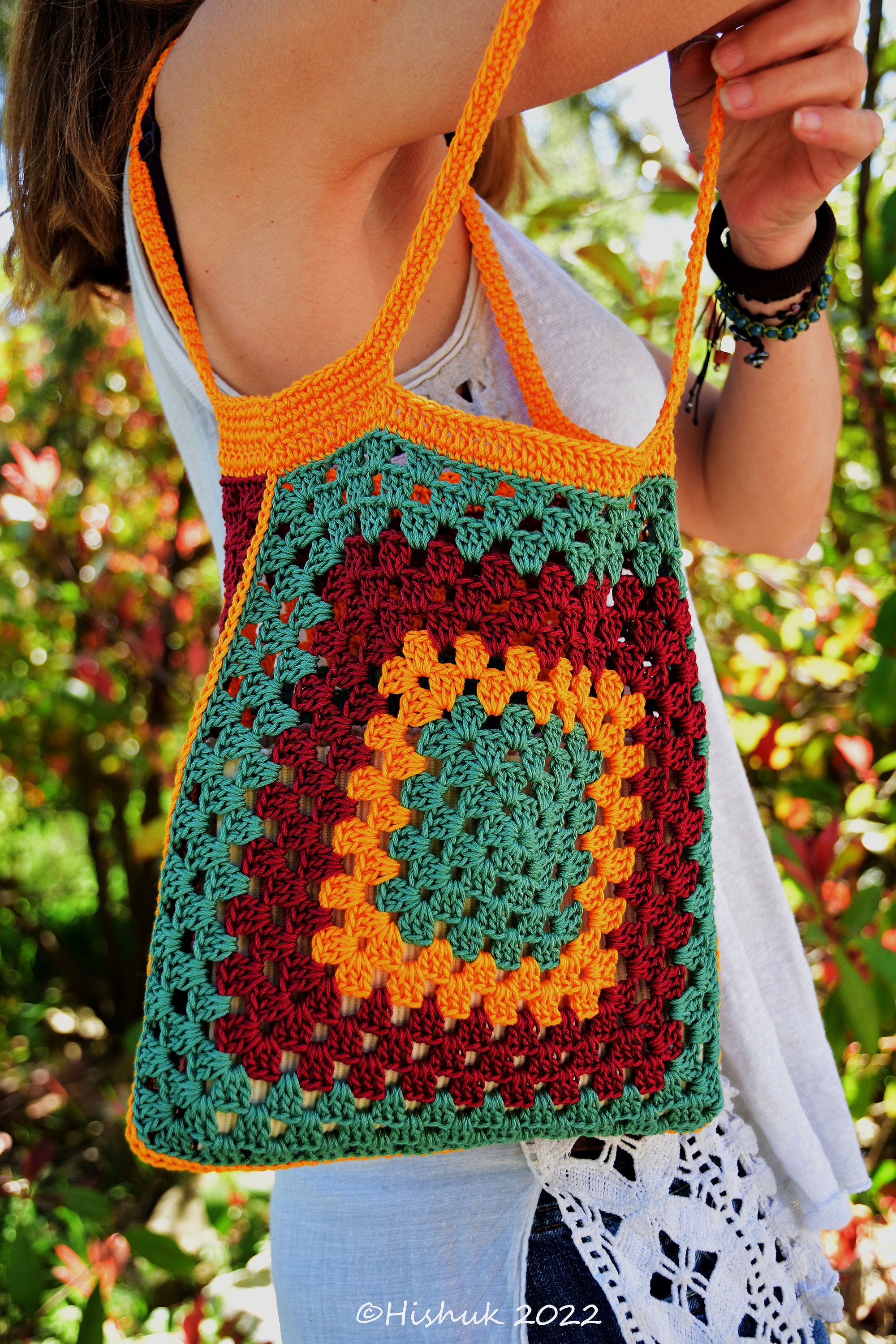 Crochet Bag PATTERN Granny Square Bag Pdf Pattern Retro - Etsy