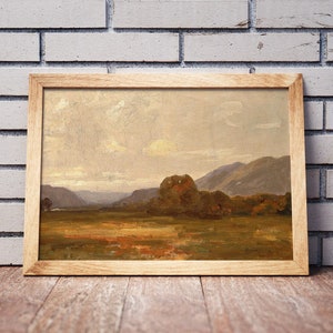 Landschaftsgemälde Herbst: Herbst Landschaft Bild (Digitaler Download)