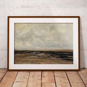 Moody Coastal Painting | Vintage Seascape Oil Painting | PRINTABLE Gallery Wall Art, Print digital art print #083