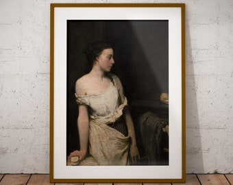 Vintage Portrait Oil Painting | Antique Woman Portrait Print | Digital PRINTABLE | 147