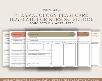 Modello di scheda di farmacologia: guida allo studio della scuola infermieristica Boho (download PDF)