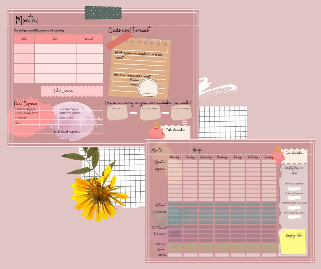 Kakeibo Budget Planner Printable Pdf Inserts Digital File Instant Download horizontal Landscape Setting - Etsy kakeibo-budget-planner-printable-pdf-inserts-digital-file-instant-download-horizontal-landscape-setting-etsy