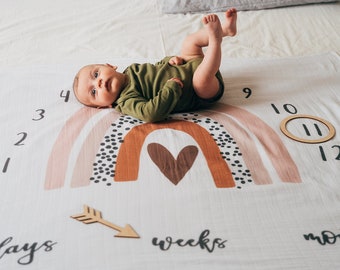 muslin milestone blanket