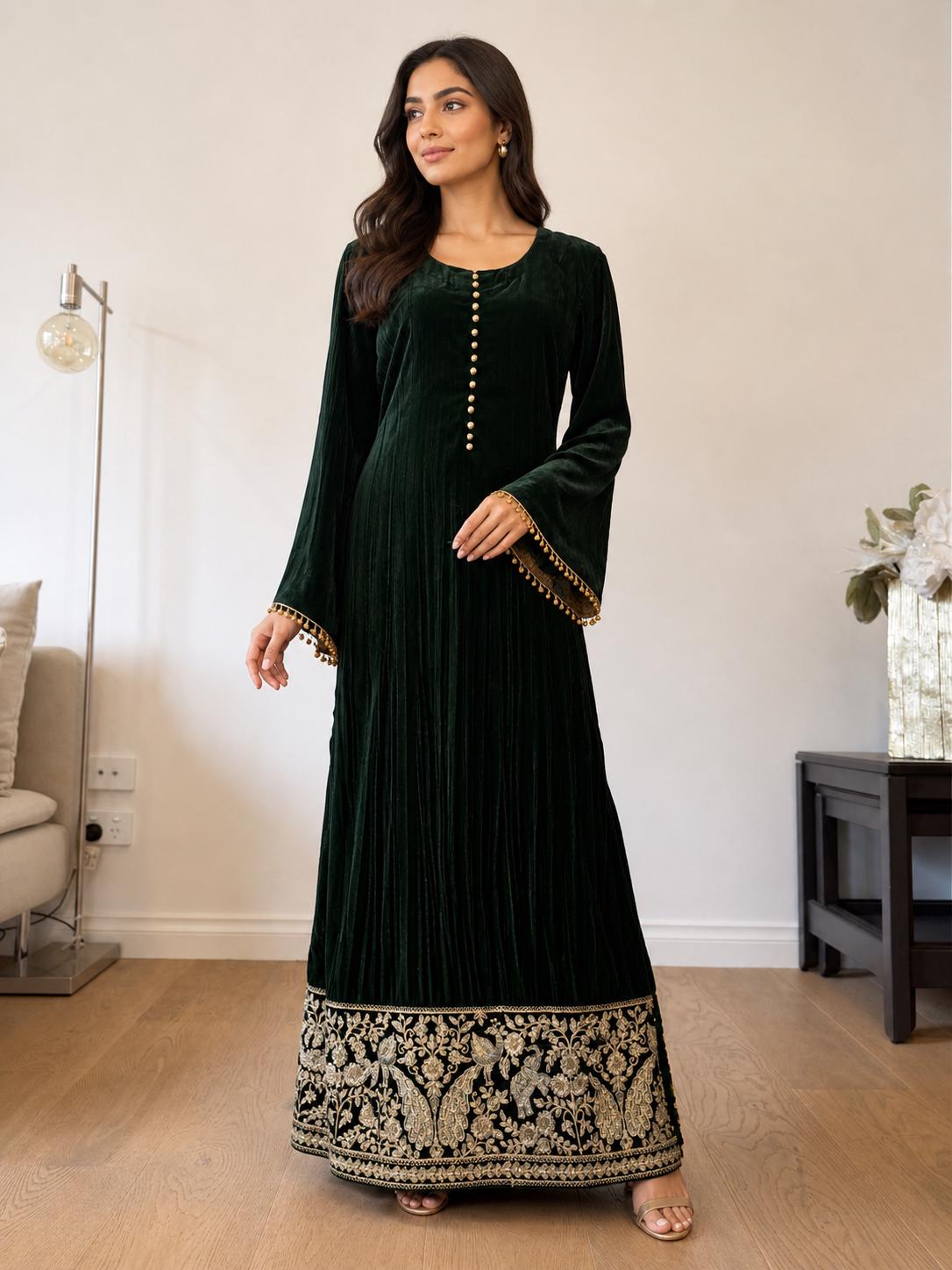 Indo Western Clothing Green - Etsy