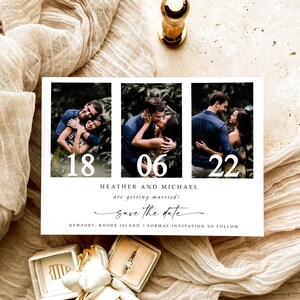 Photo Printable Save The Date, Save Our Date Template, Date Announcement, Editable Save The Card, Modern Save The Date Template, STD KA 03
