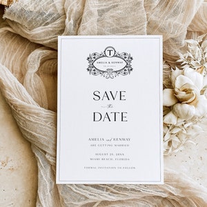 Modern Save The Date Card, Editable Printable Save Our Date, Elegant Save The Date Invite, Minimalist Save The Date Template, STD KZ 15