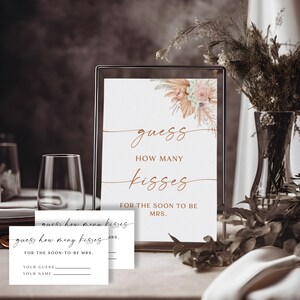 Guess How Many Kisses For The Soon-To-Be Mrs, Guess How Many Kisses Bridal Shower Game, Hershey Kisses Game, Green Printable Candy Game, bZA