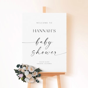 Printable Baby Shower Welcome Sign, Editable Welcome Sign Template, Baby Shower Printable Sign, Boy Girl Baby Shower Welcome Poster WY KA 03