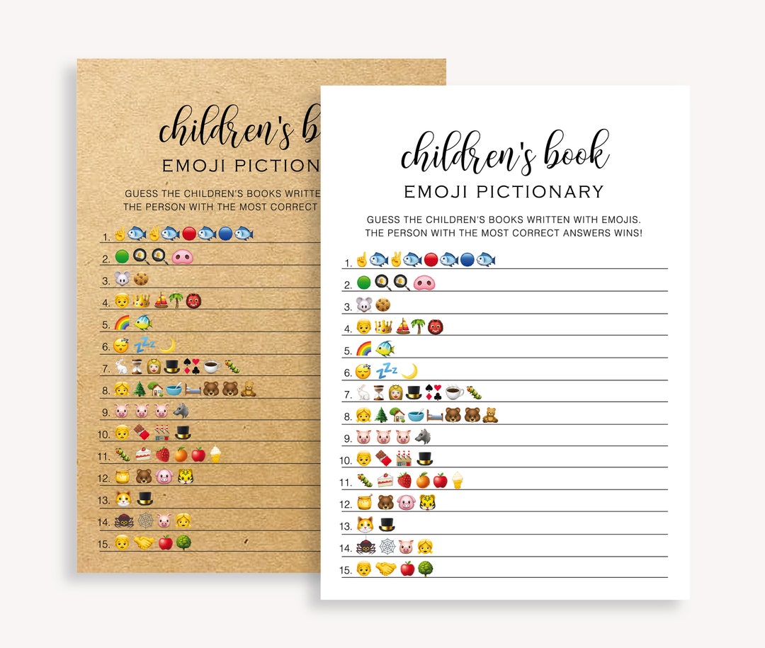 Children #39 s Books Emoji Games Printable Instant Download Game Emoji Children #39 s Books Emoji Games Printable Instant Download Game Emoji