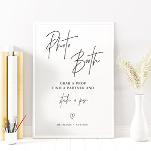 Photo Booth Signage, Photo Booth Sign, Minimalist Photobooth Sign ...