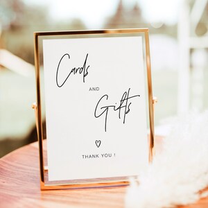 Panneau imprimable pour cartes et cadeaux, modèle de panneau pour cartes et cadeaux de baby shower moderne et minimaliste, panneau pour cartes et cadeaux personnalisés, YS BC 52