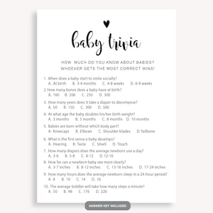 Domande Gioco Quiz Baby Shower Gioco Trivia Rustico Baby Shower Stampabile Baby Shower Trivia Baby Shower Baby Trivia Gioco Baby Shower 10 FY